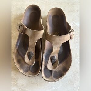 Birkenstock Gizeh Brown T-Strap Thong Sandals 42 Women's size 11, 11.5 US